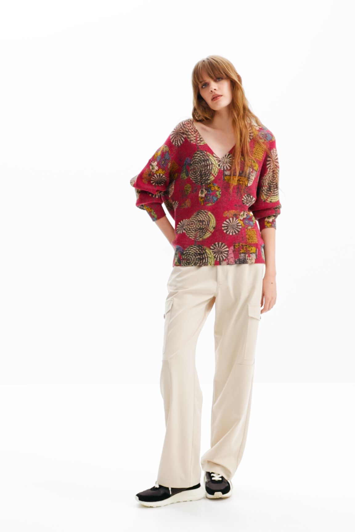 Women's Oversize multicolour pullover I Desigual.com