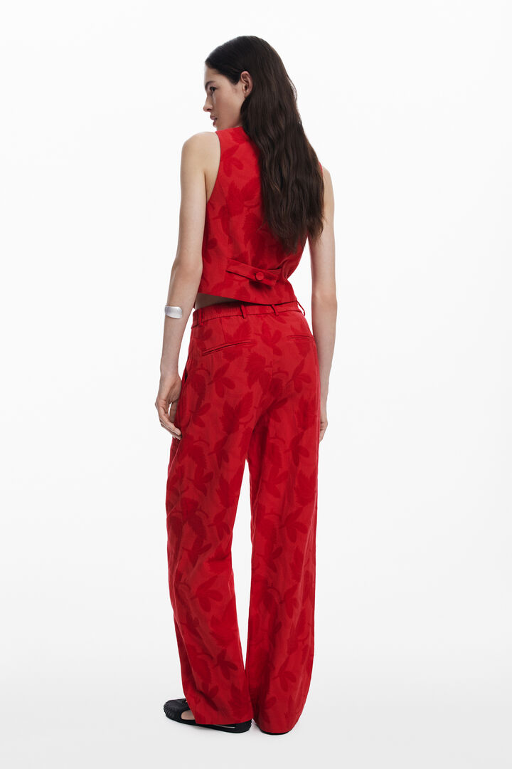 Printed pleated trousers | Desigual