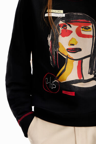 Arty face sweatshirt | Desigual