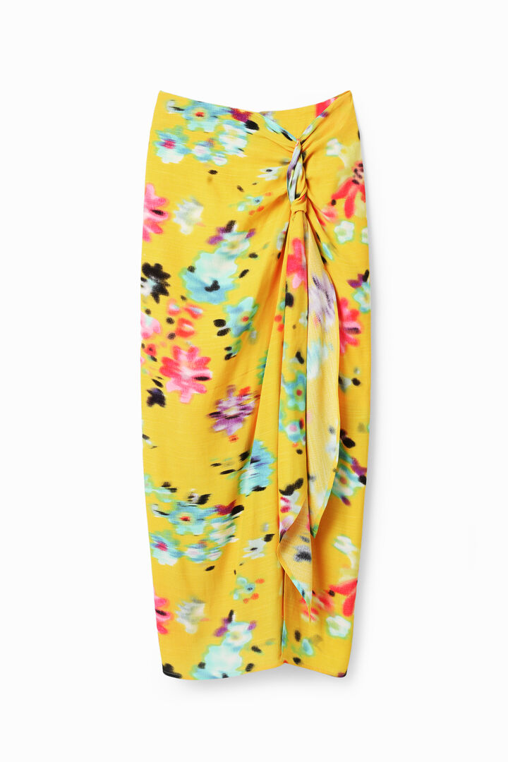 Handkerchief slit midi skirt | Desigual