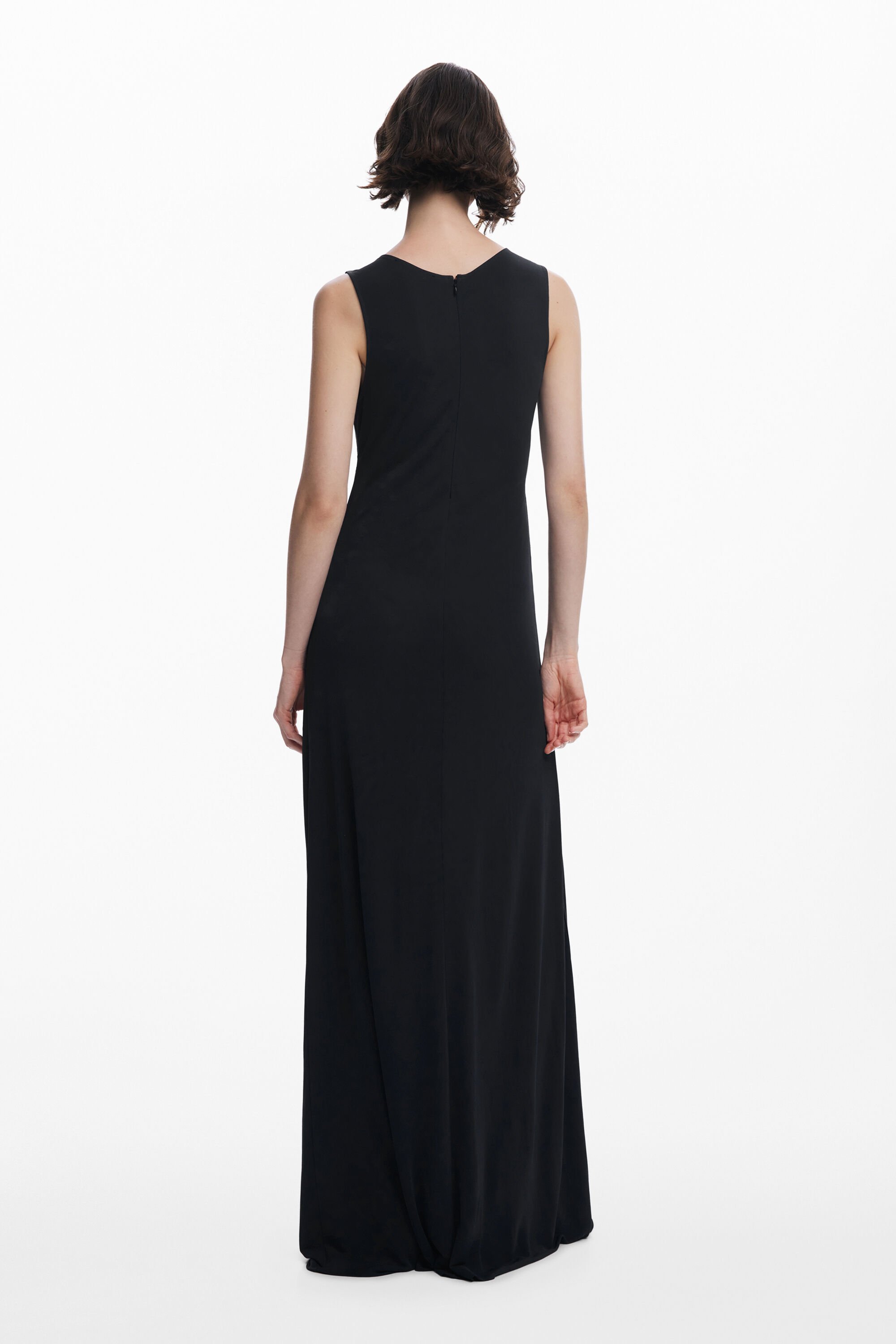 Desigual Long Dress With Metallic Appliqué