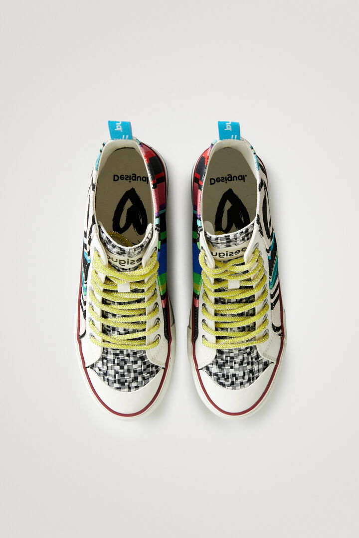 Psychedelic high-top platform sneakers | Desigual