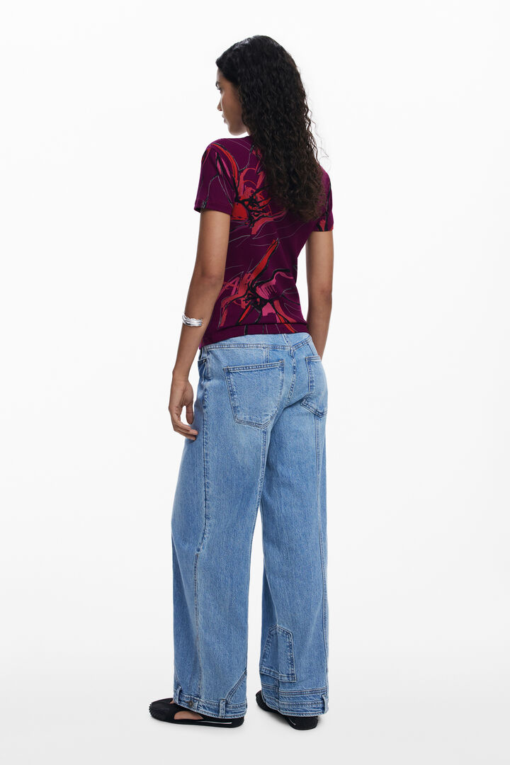 T-Shirt mit abstrakten Blumen | Desigual