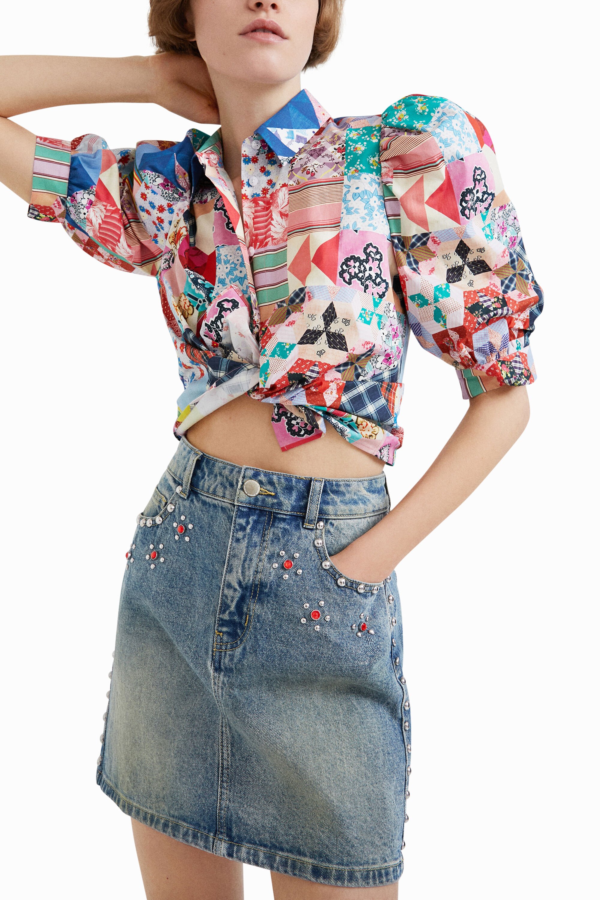 Desigual×Johnson Hartigスパンコール&刺繍チュールスカート