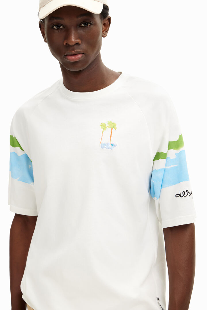 Camiseta palmeras acuarela | Desigual