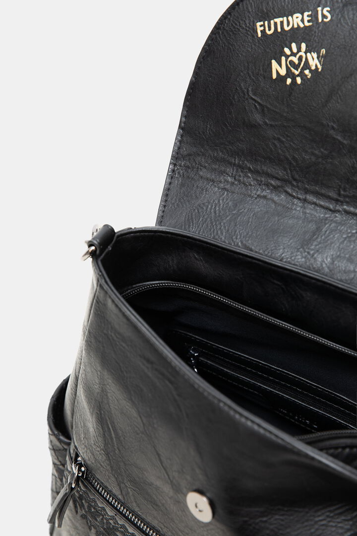 Rucksack in Lederoptik Blumen | Desigual