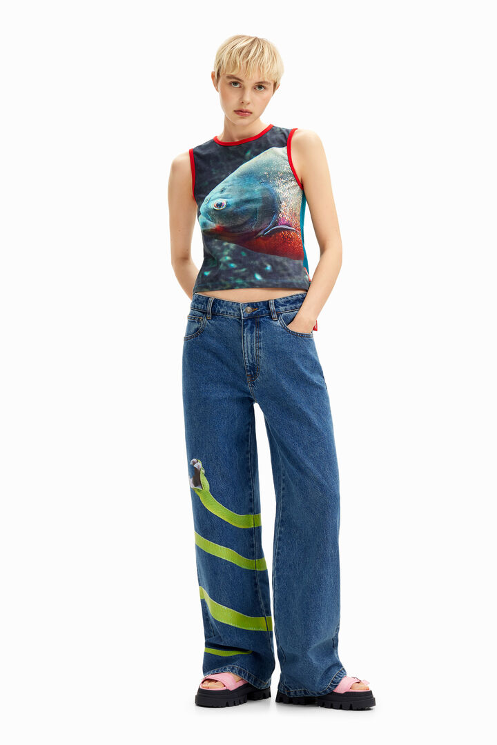 Tyler McGillivary piranha top | Desigual