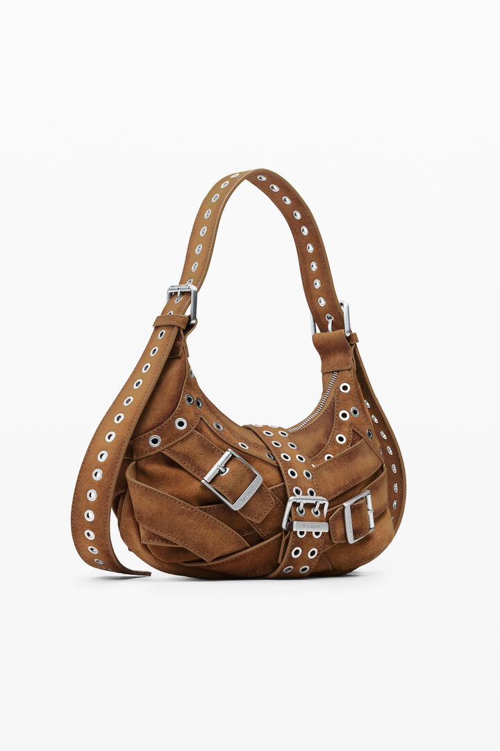 Medium leather bag with buckles | Desigual