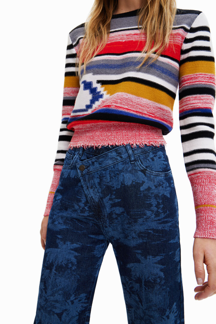 Twisted palm tree boyfriend jeans | Desigual
