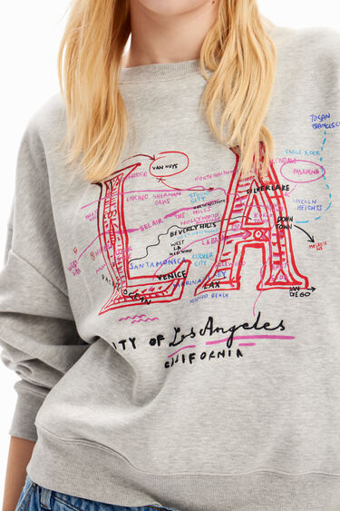 Oversized sweatshirt Los Angeles | Desigual