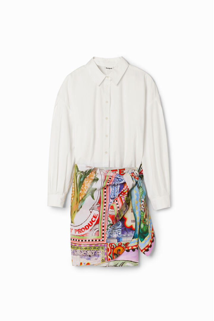 Stella Jean hybrid postcards dress | Desigual