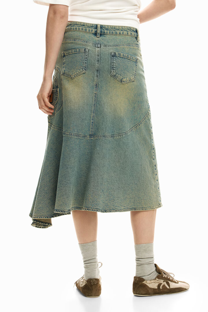 Asymetryczna spódnica jeansowa | Desigual