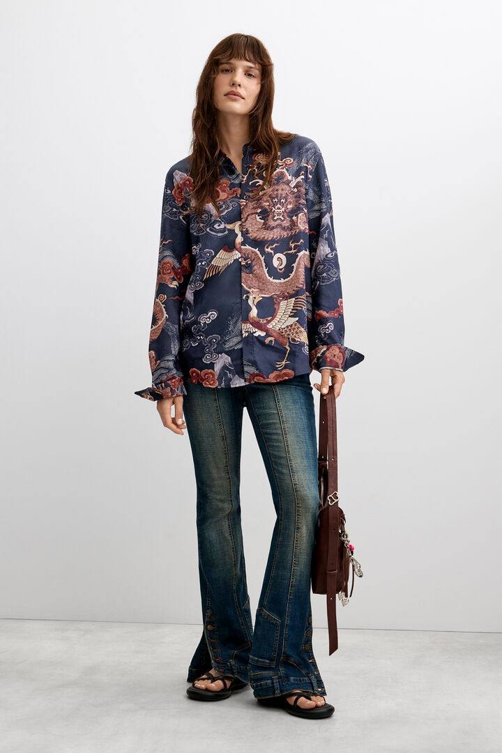 Printed Long-Sleeve Shirt