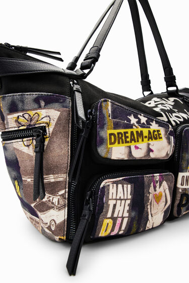 Large canvas newspaper bag | Desigual