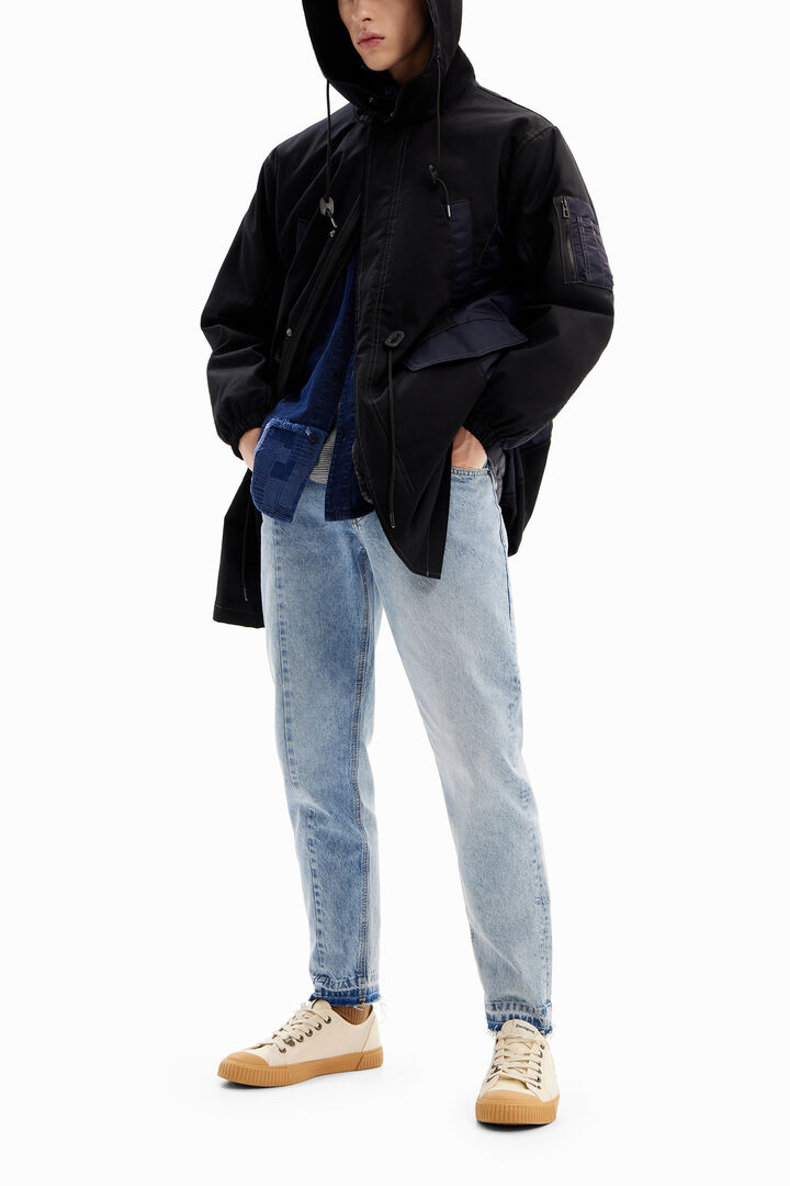 Patchwork hooded parka | Desigual