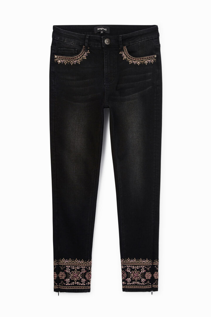 Skinny embroidered jeans | Desigual