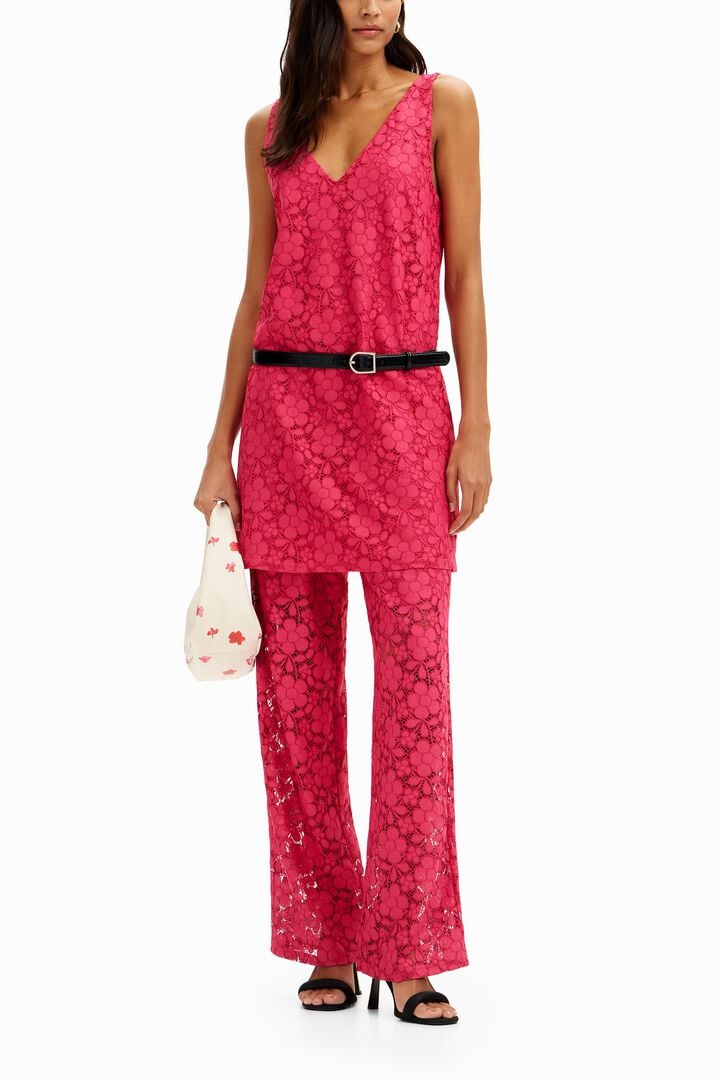 Floral lace mini dress | Desigual
