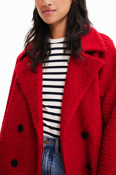 Manteau droit laine | Desigual