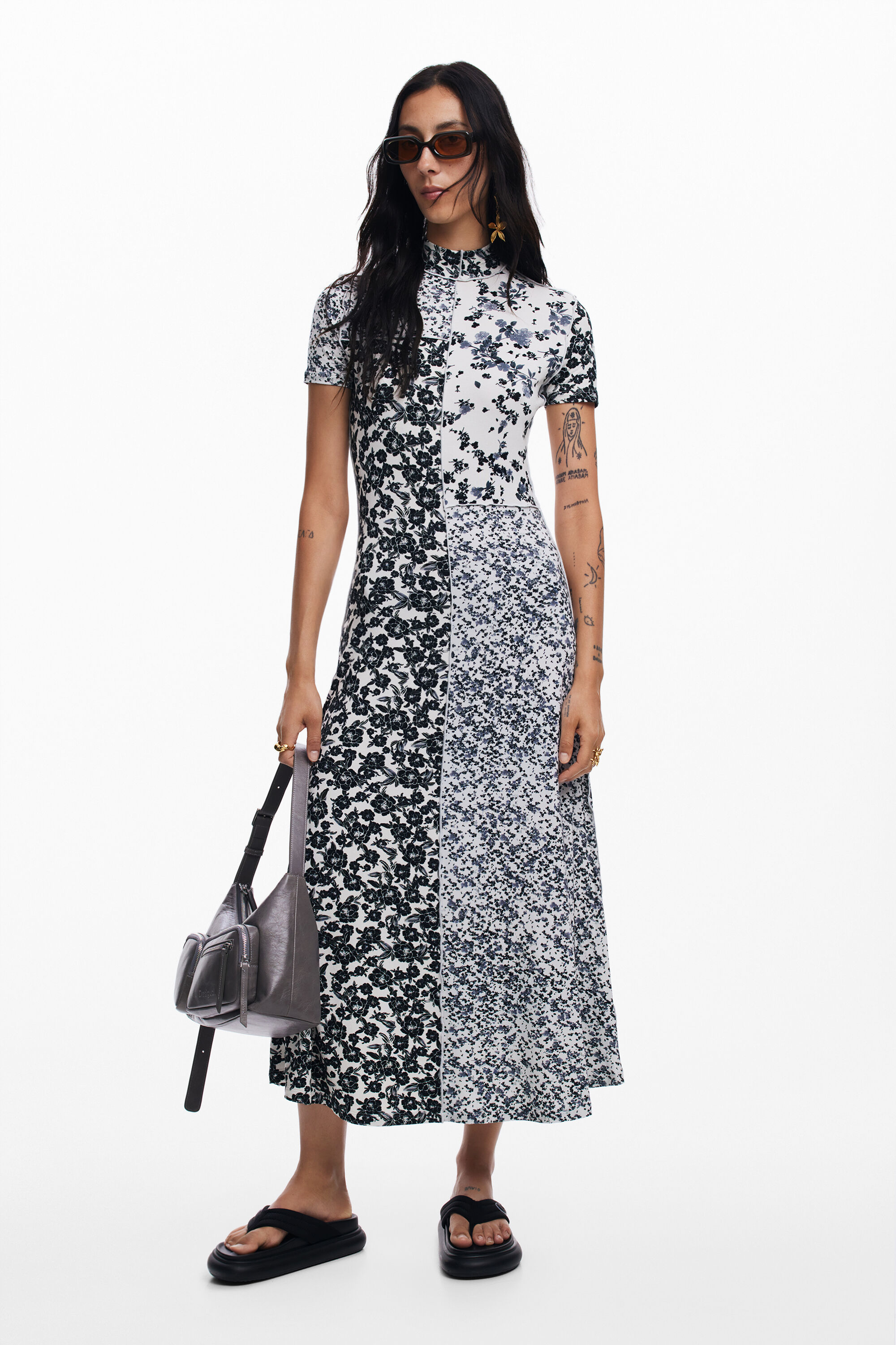 Robe desigual blanche a fleurs deals