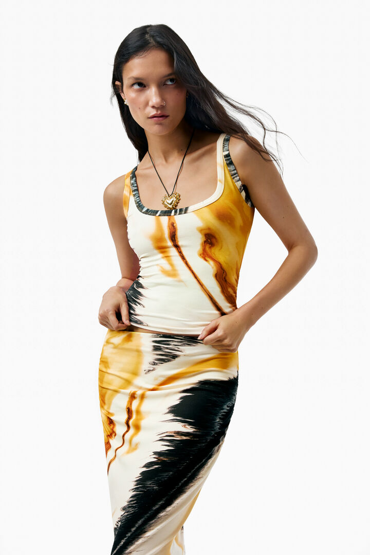 Printed strappy top