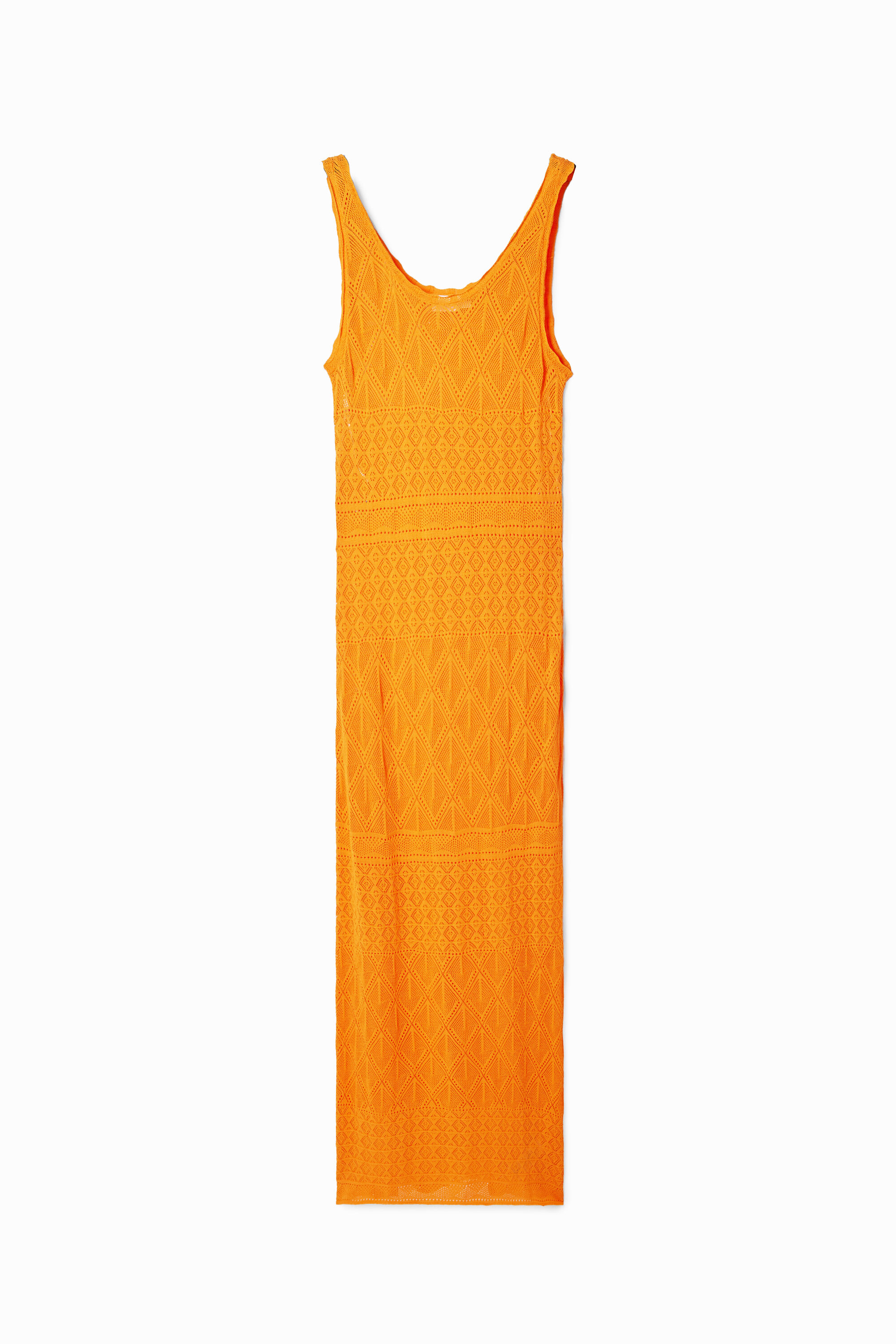 Robe midi bretelles motif ajouré - Desigual - Modalova