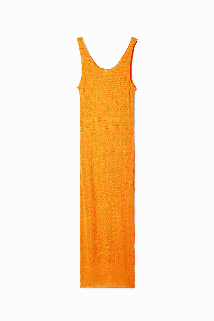 Strappy openwork midi dress | Desigual