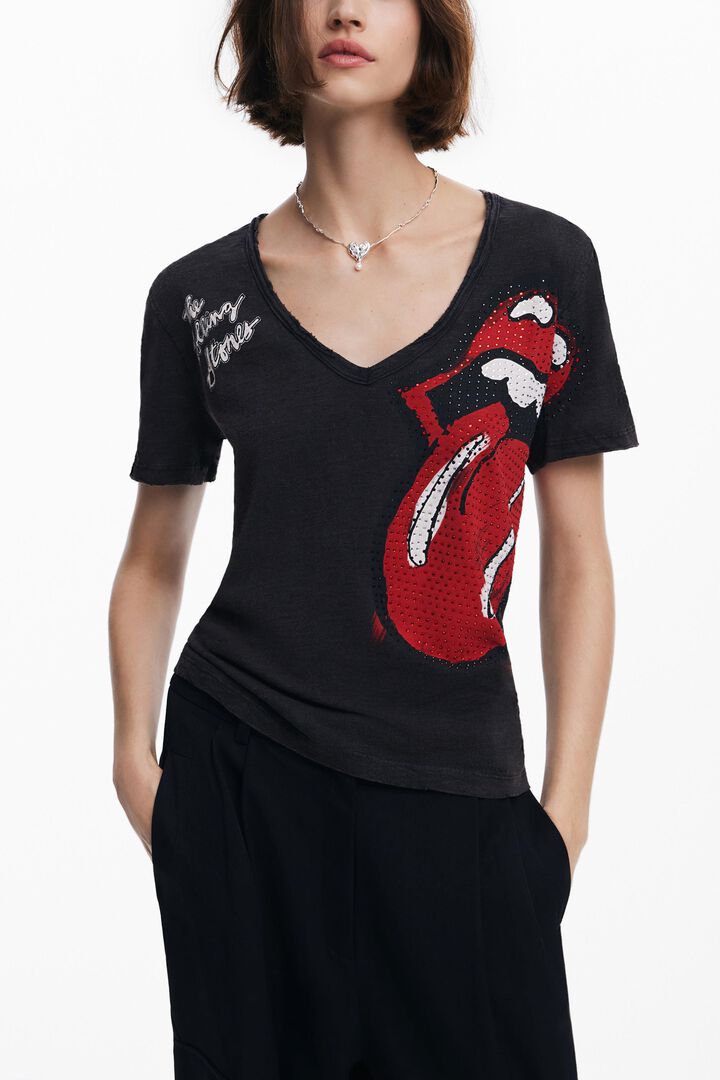 Rhinestone The Rolling Stones T-shirt | Desigual