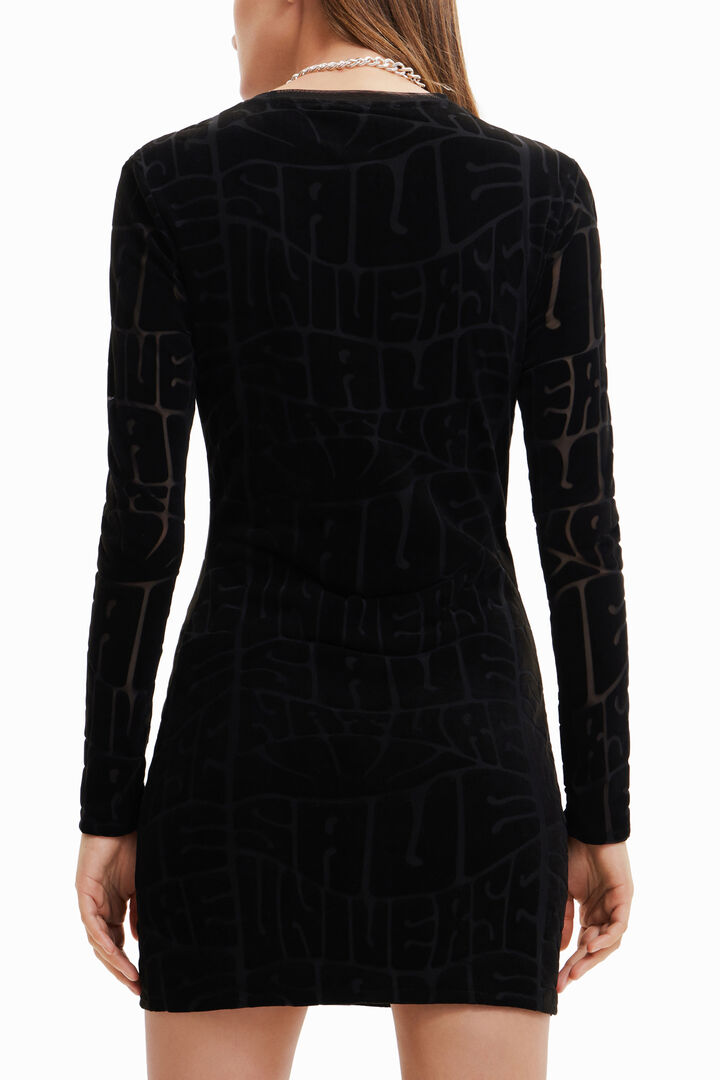 Short slim dress with message | Desigual