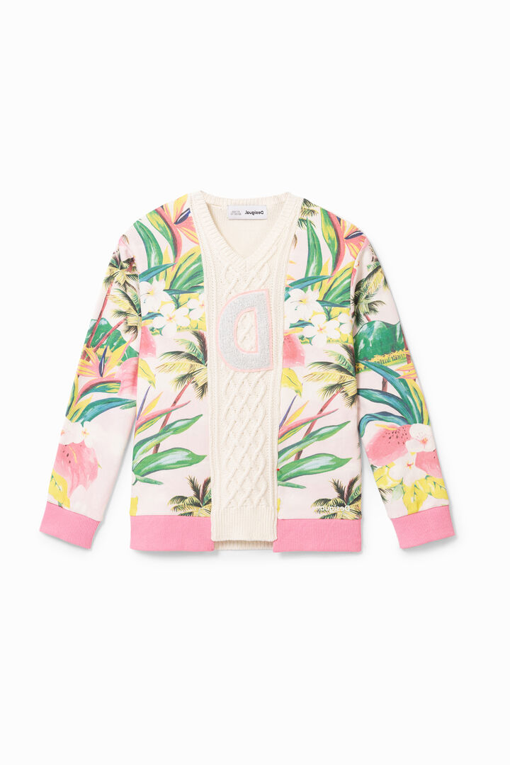 Jersey hawaiano y encaje | Desigual