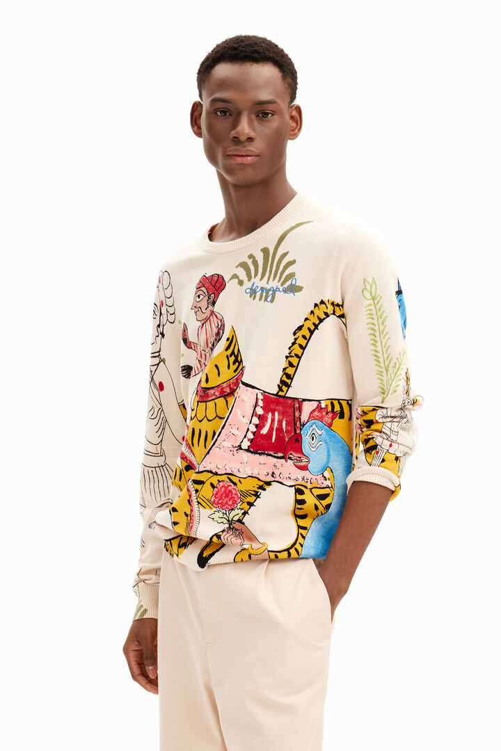 Jersey fino estampado India | Desigual