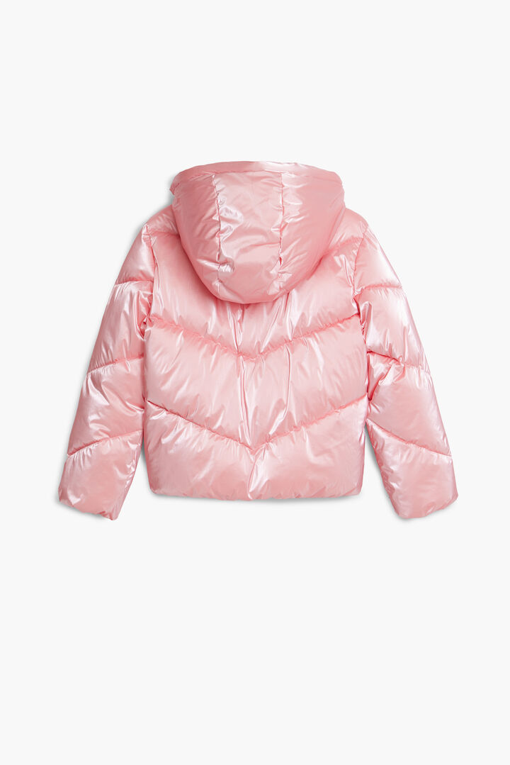 Metallisch gepolsterter Mantel mit Kapuze | Desigual