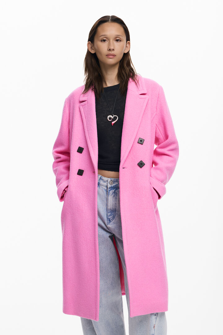 Abrigo cruzado botones | Desigual