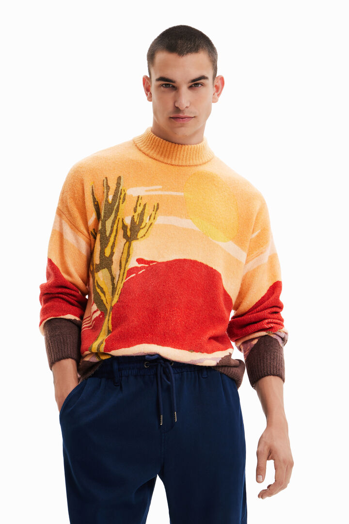 Loose roll-neck jumper | Desigual