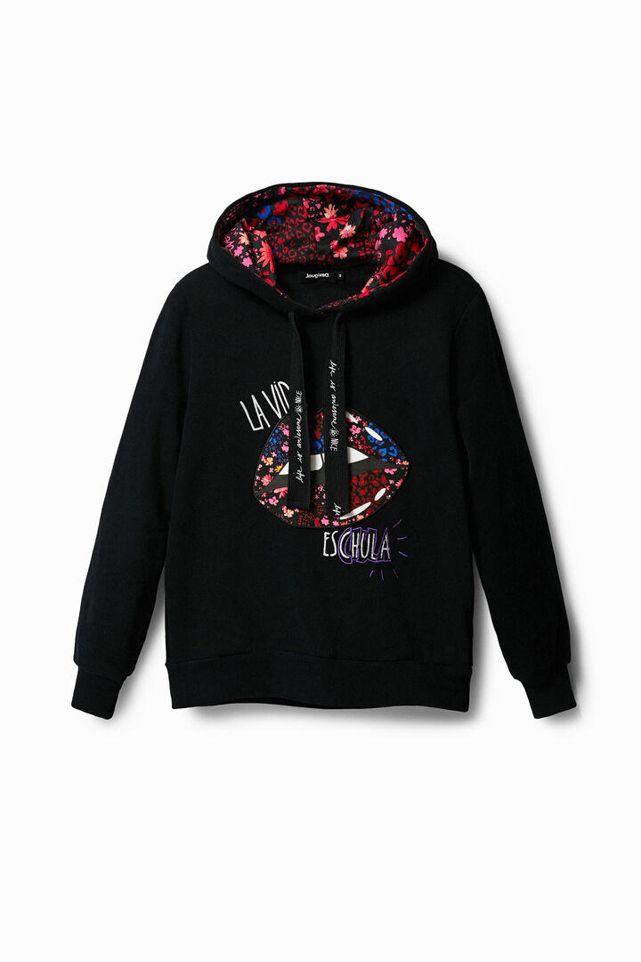 Plüss kapucnis pulóver | Desigual