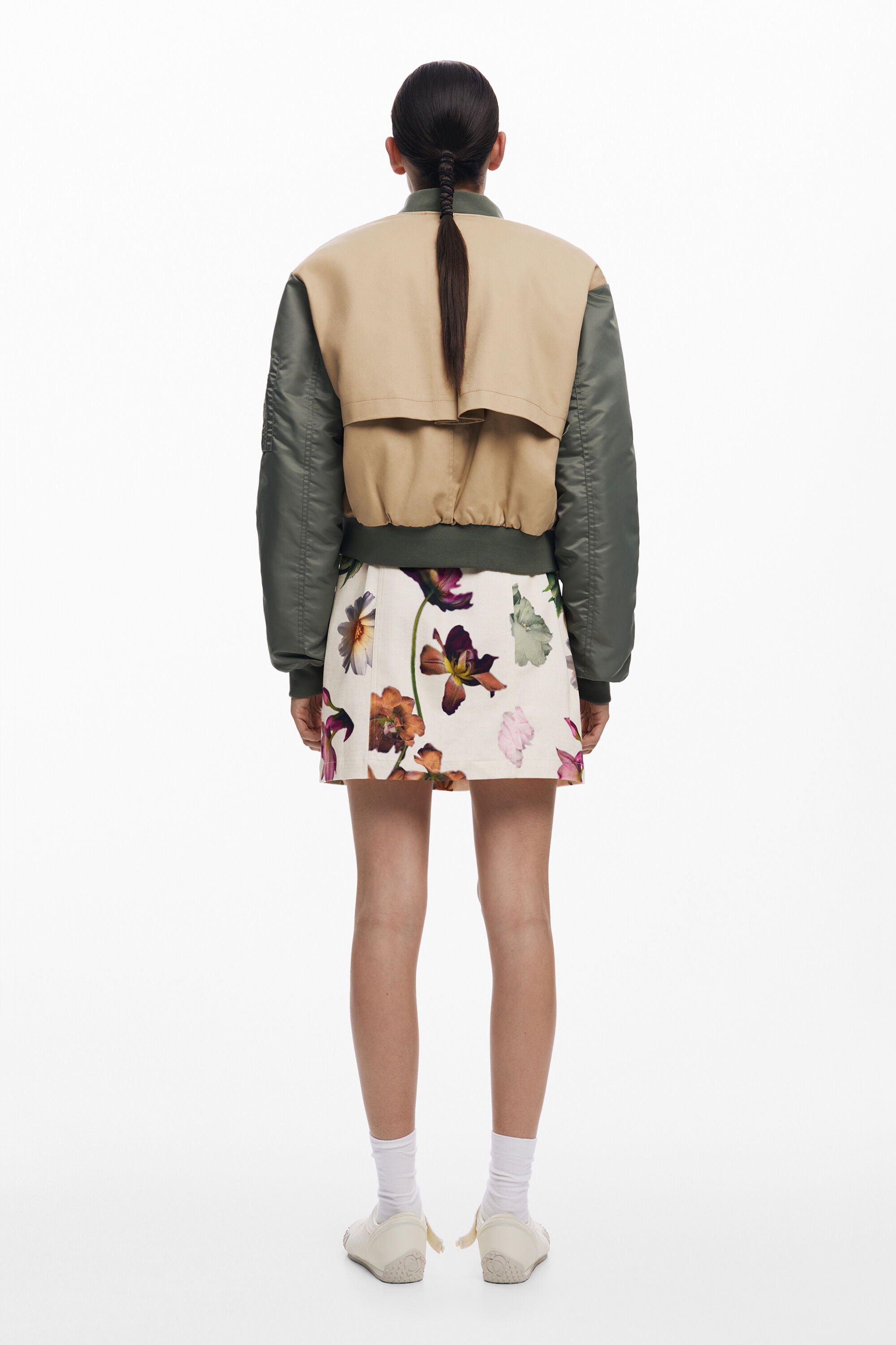 Desigual Combined Trench Bomber In Brown