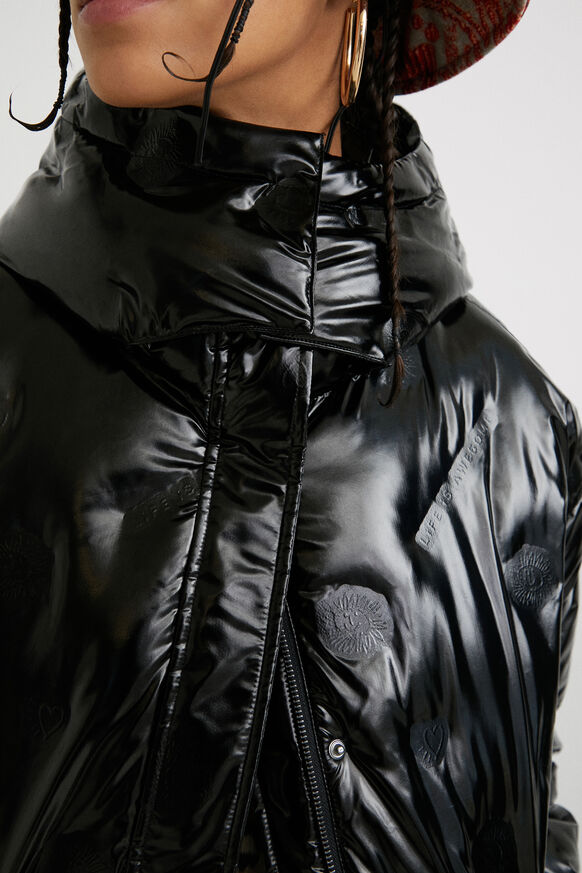 Oversize padded jacket vinyl | Desigual