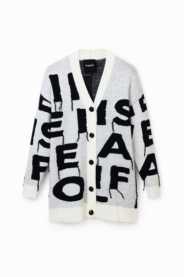 Oversize message cardigan | Desigual