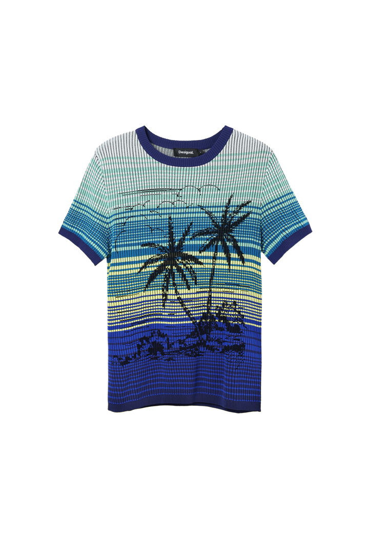 Knit palm tree T-shirt | Desigual