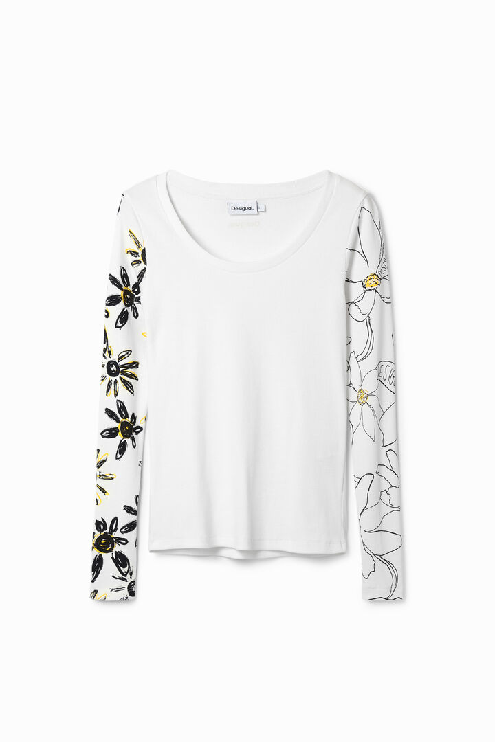 Ribbed floral T-shirt | Desigual