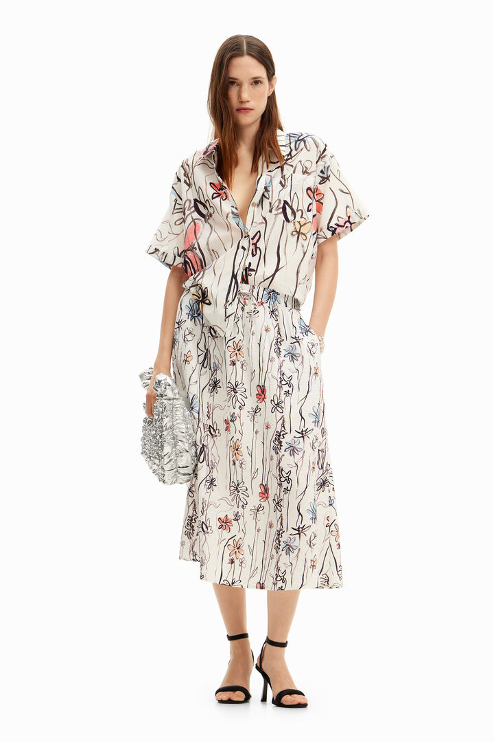 Illustrated floral shirt | Desigual