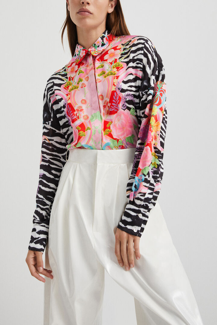 Camisa cebra flores | Desigual