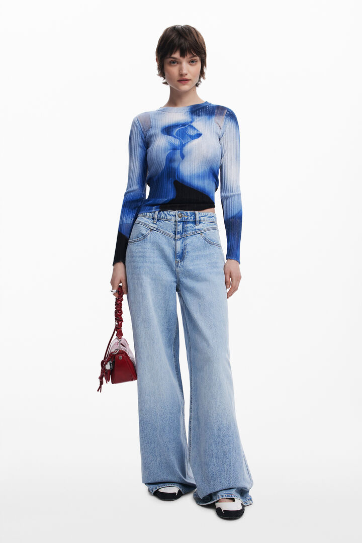 Long sleeve kiss T-shirt | Desigual