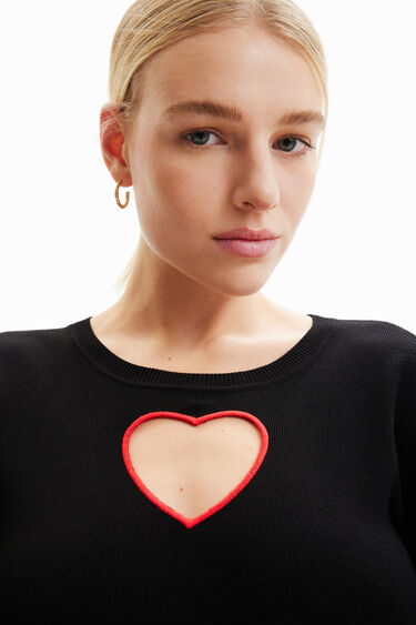 Cut-out heart pullover | Desigual