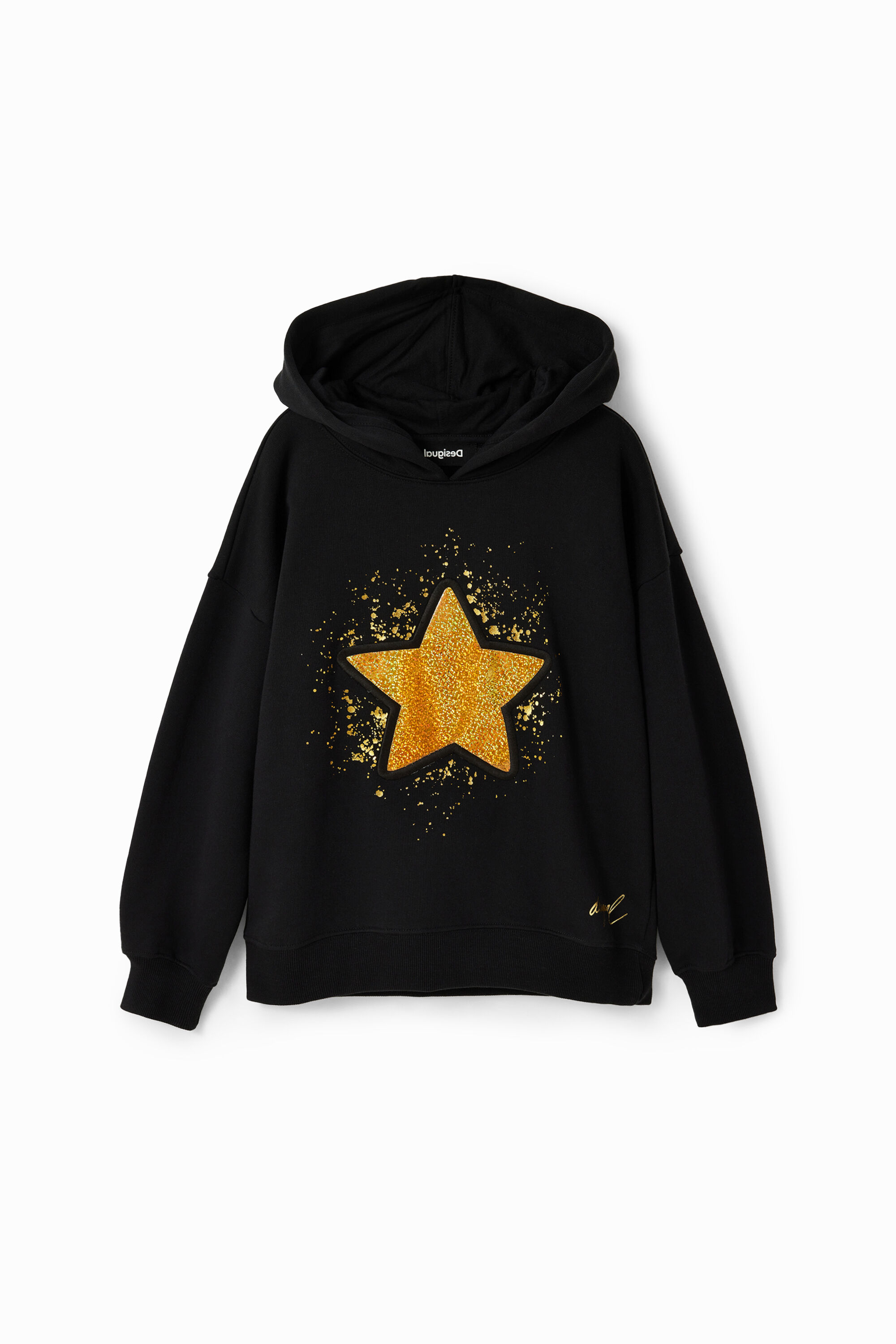 Sudadera estrella glitter - BLACK - M