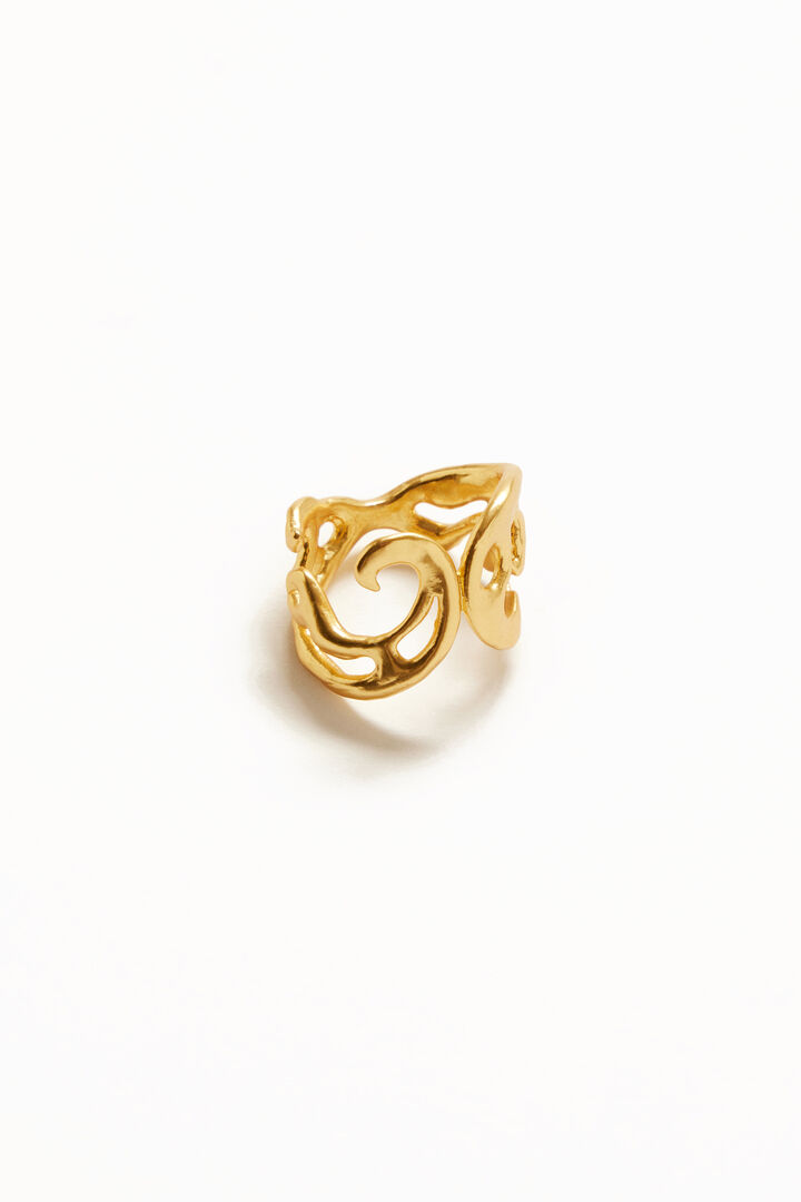 Zalio gold plated organic shape ring