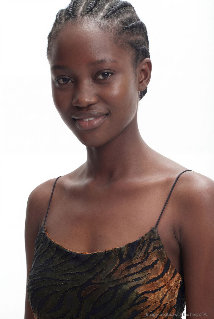 2-in-1 dress with animal print | Desigual