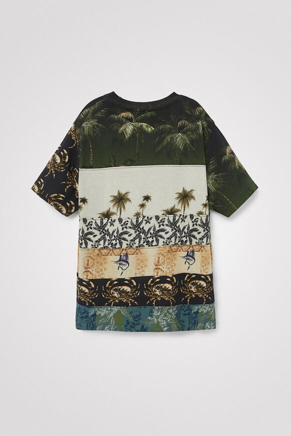 T-shirt met tropische patch | Desigual