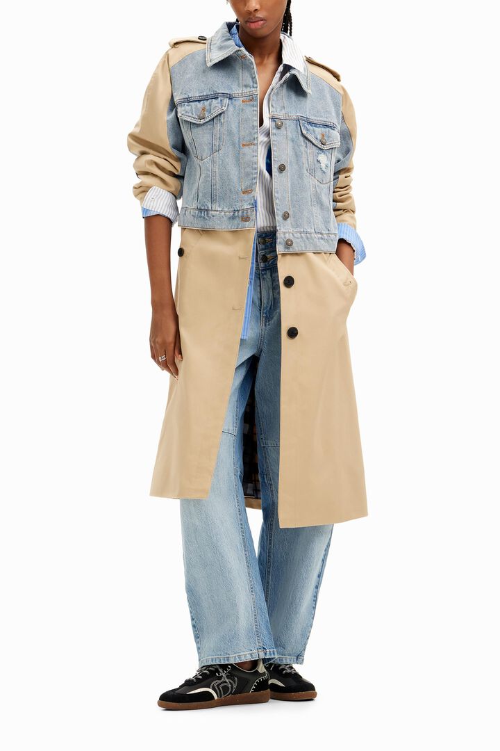 Hybrid denim trench coat | Desigual