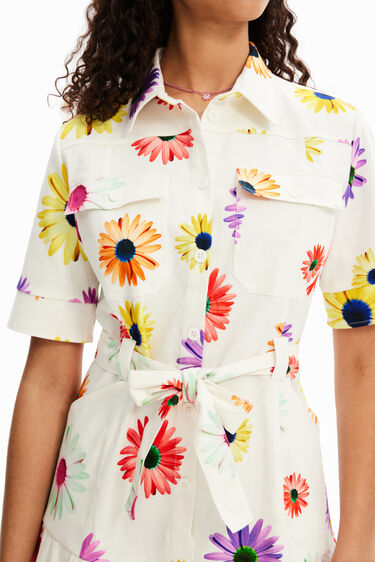 Vestit curt camiser flors M. Christian Lacroix | Desigual