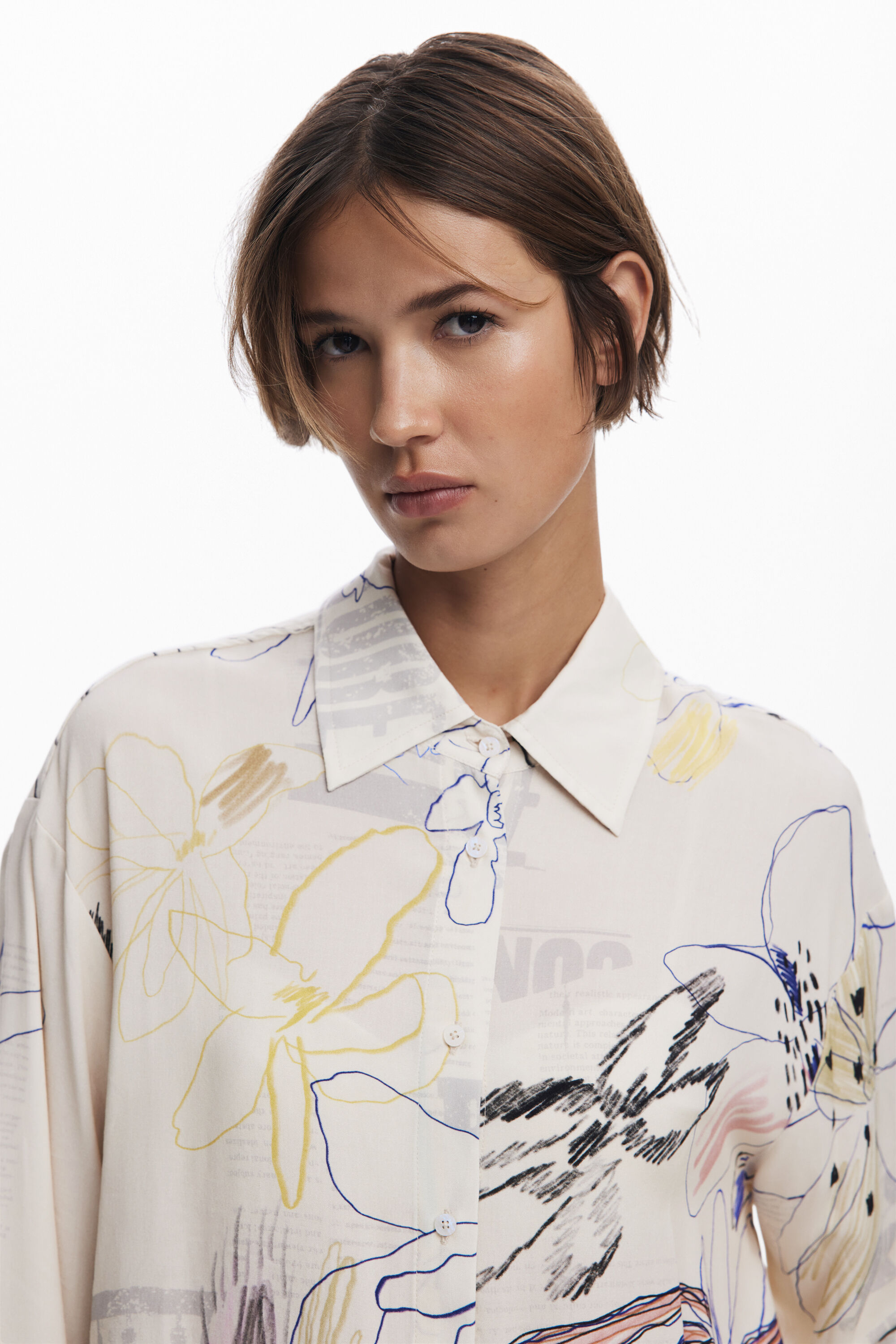 コラージュ風のゆったりシャツ 女性用 I Desigual.com